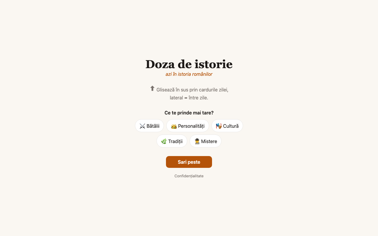 Doza de Istorie — screenshot